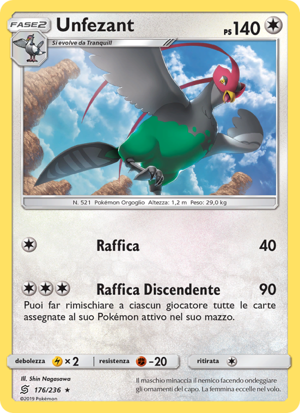 Unfezant 176/258 — Unified Minds (Italian Pokémon TCG card)