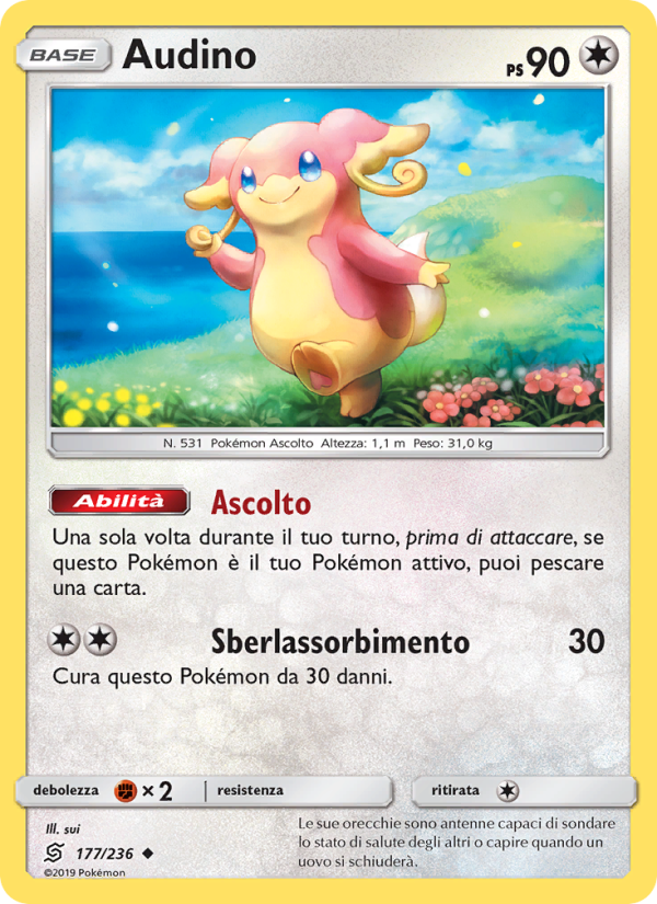 Audino 177/258 — Unified Minds (Italian Pokémon TCG card)