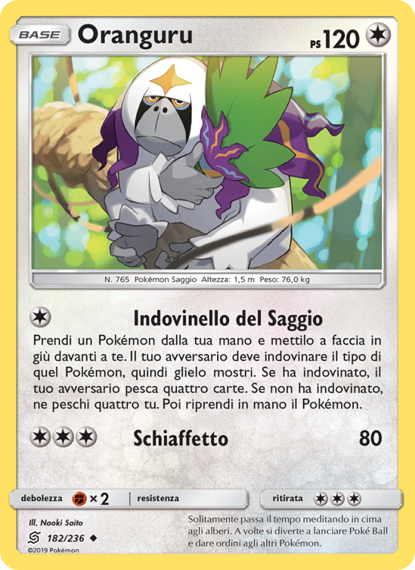 Oranguru 182/258 — Unified Minds (Italian Pokémon TCG card)