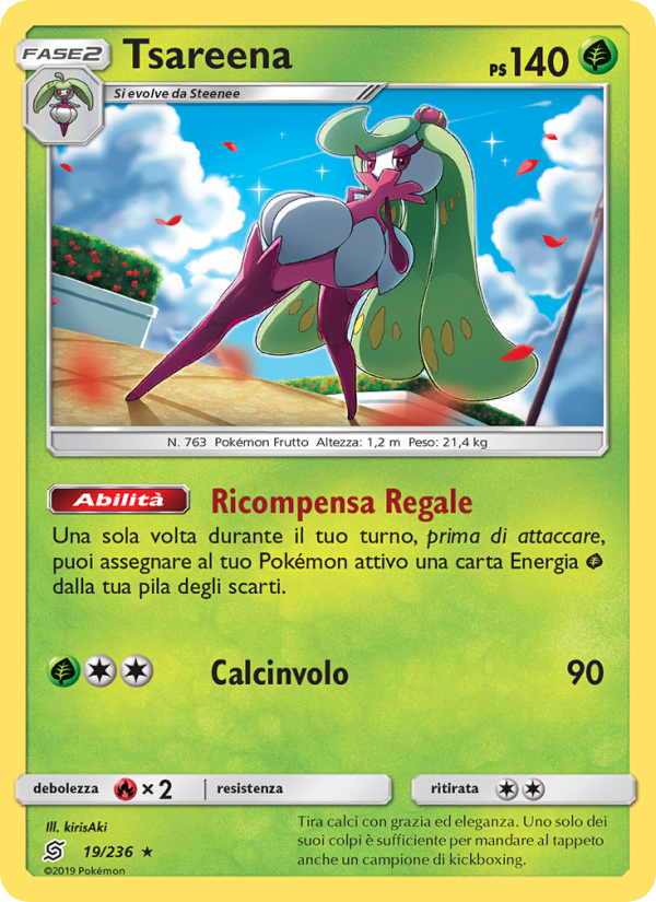 Tsareena 019/258 — Unified Minds (Italian Pokémon TCG card)