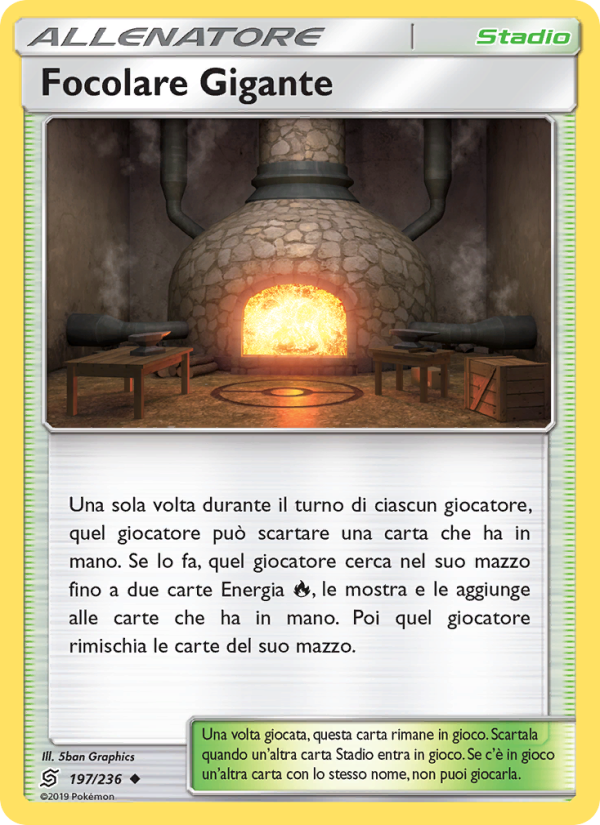 Focolare Gigante 197/258 — Unified Minds (Italian Pokémon TCG card)