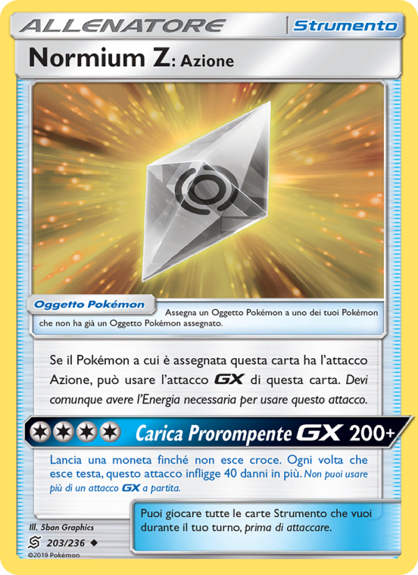 Normium Z: Azione 203/258 — Unified Minds (Italian Pokémon TCG card)