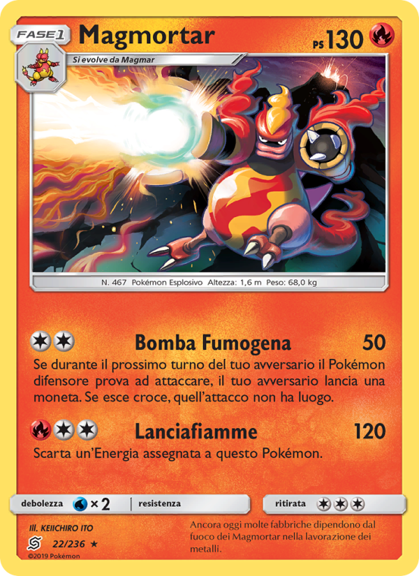 Magmortar 022/258 — Unified Minds (Italian Pokémon TCG card)