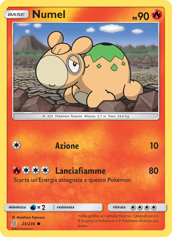 Numel 023/258 — Unified Minds (Italian Pokémon TCG card)