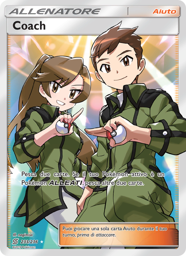 Coach 233/258 — Unified Minds (Italian Pokémon TCG card)