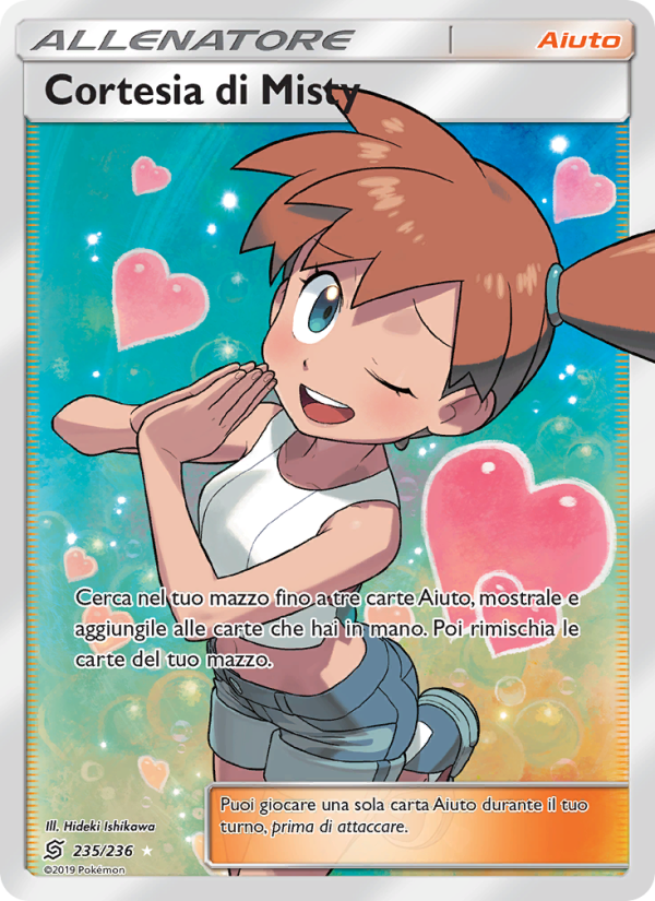 Cortesia di Misty 235/258 — Unified Minds (Italian Pokémon TCG card)