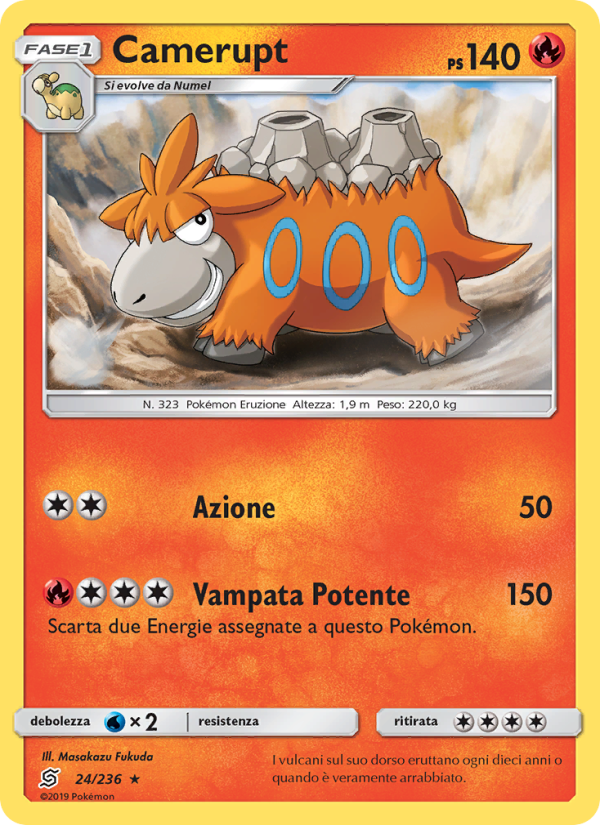 Camerupt 024/258 — Unified Minds (Italian Pokémon TCG card)