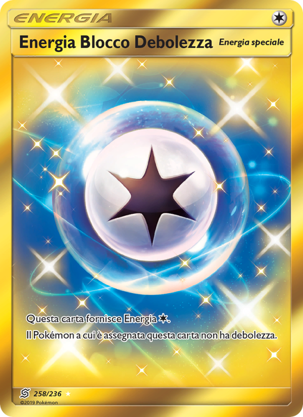 Energia Blocco Debolezza 258/258 — Unified Minds (Italian Pokémon TCG card)