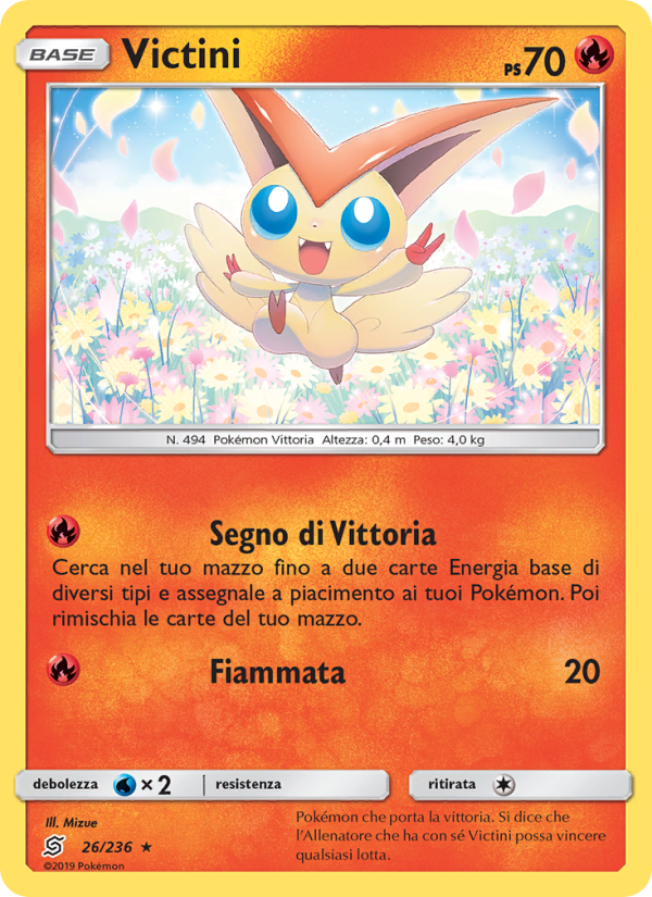 Victini 026/258 — Unified Minds (Italian Pokémon TCG card)
