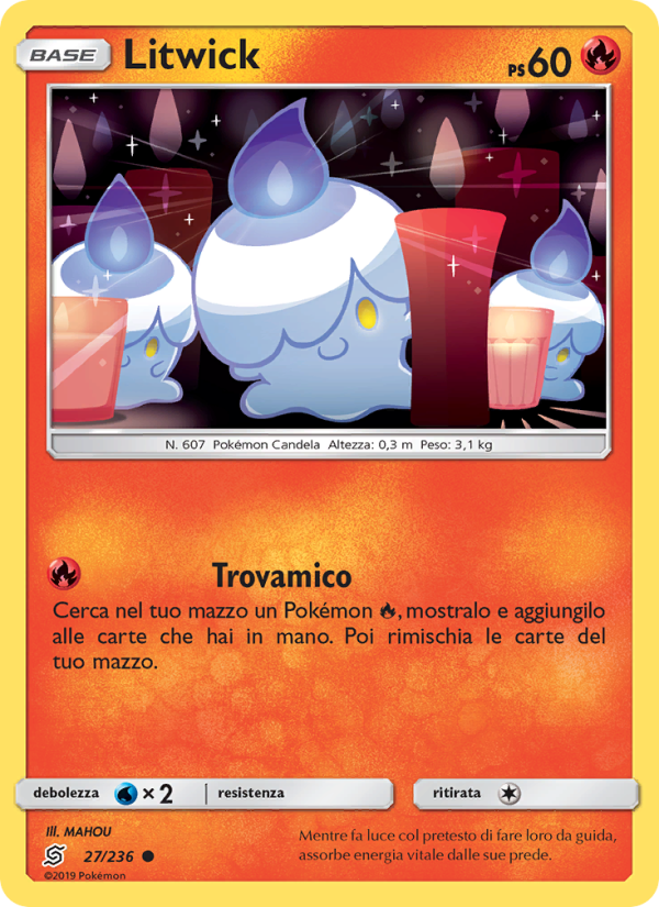 Litwick 027/258 — Unified Minds (Italian Pokémon TCG card)
