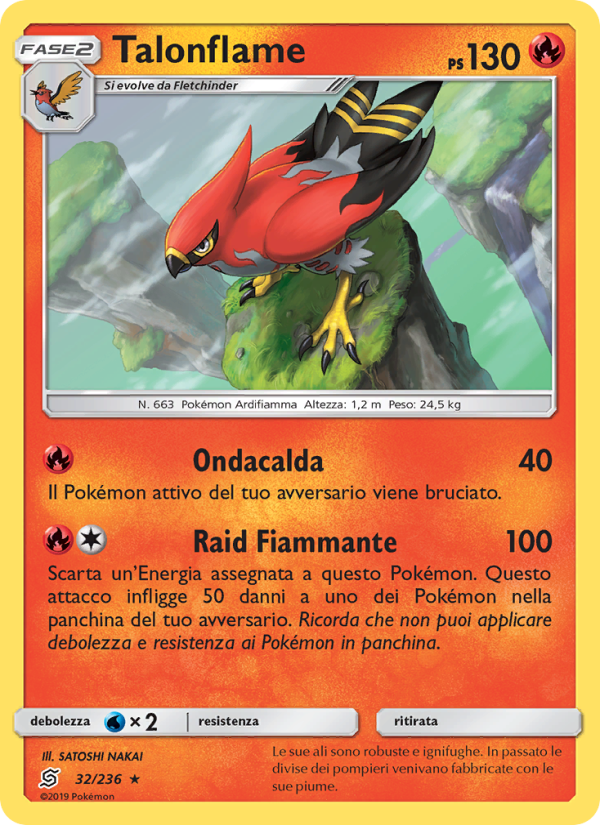 Talonflame 032/258 — Unified Minds (Italian Pokémon TCG card)