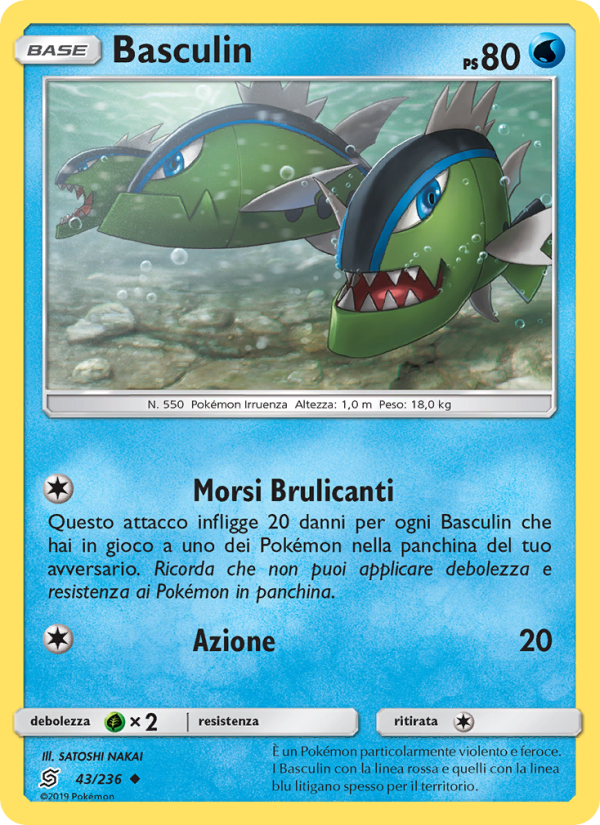 Basculin 043/258 — Unified Minds (Italian Pokémon TCG card)