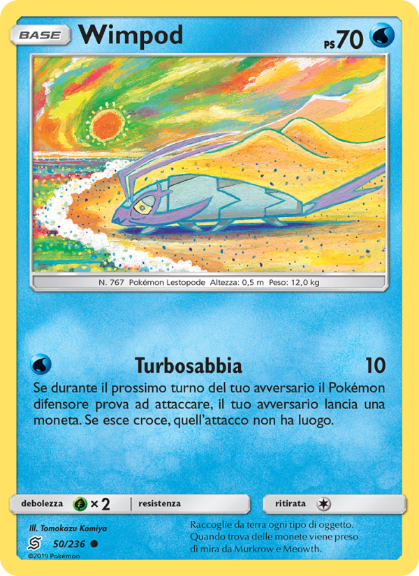Wimpod 050/258 — Unified Minds (Italian Pokémon TCG card)