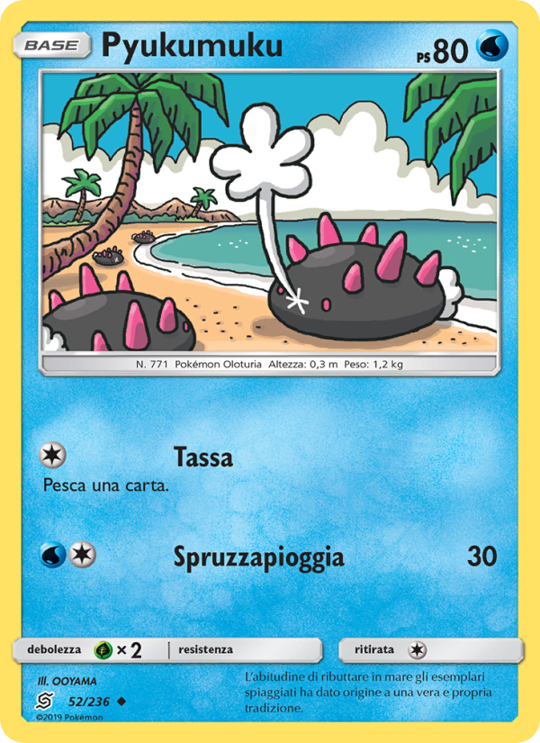 Pyukumuku 052/258 — Unified Minds (Italian Pokémon TCG card)