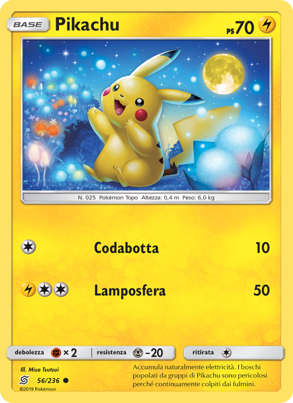 Pikachu 056/258 — Unified Minds (Italian Pokémon TCG card)