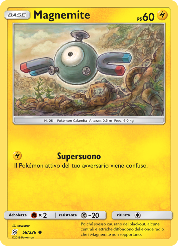 Magnemite 058/258 — Unified Minds (Italian Pokémon TCG card)