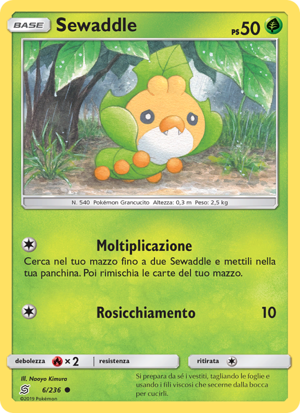 Sewaddle 006/258 — Unified Minds (Italian Pokémon TCG card)