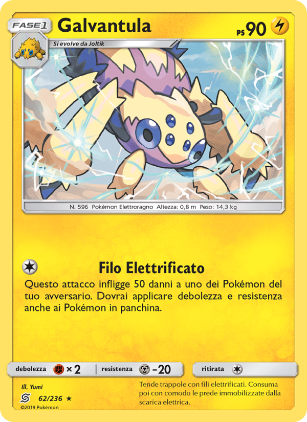 Galvantula 062/258 — Unified Minds (Italian Pokémon TCG card)