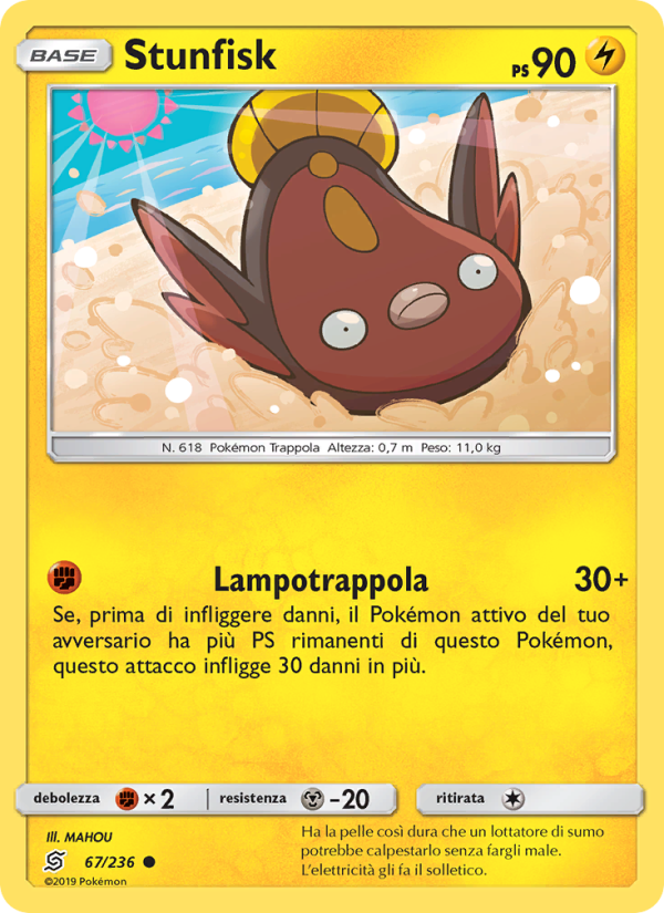 Stunfisk 067/258 — Unified Minds (Italian Pokémon TCG card)