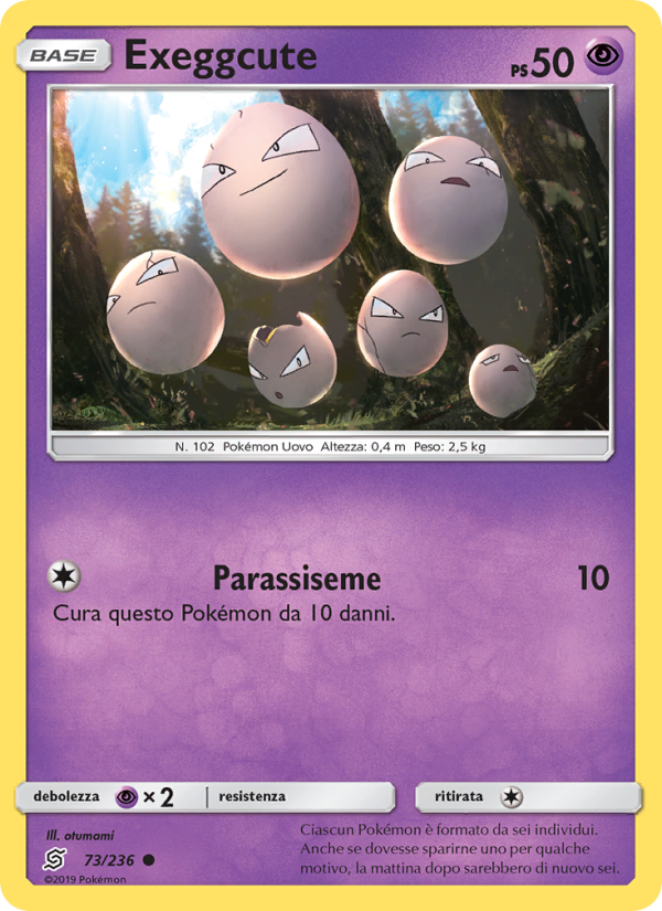 Exeggcute 073/258 — Unified Minds (Italian Pokémon TCG card)