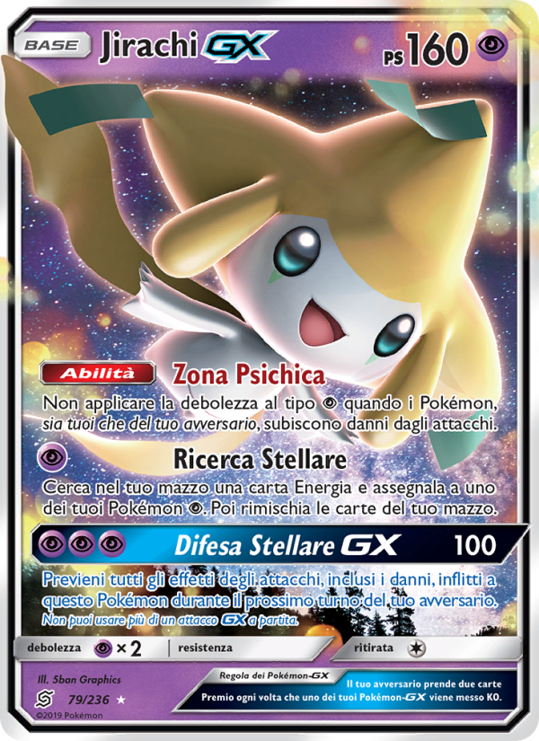 Jirachi GX 079/258 — Unified Minds (Italian Pokémon TCG card)