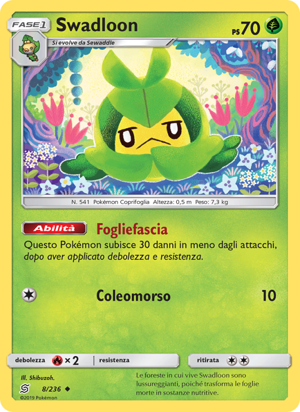 Swadloon 008/258 — Unified Minds (Italian Pokémon TCG card)