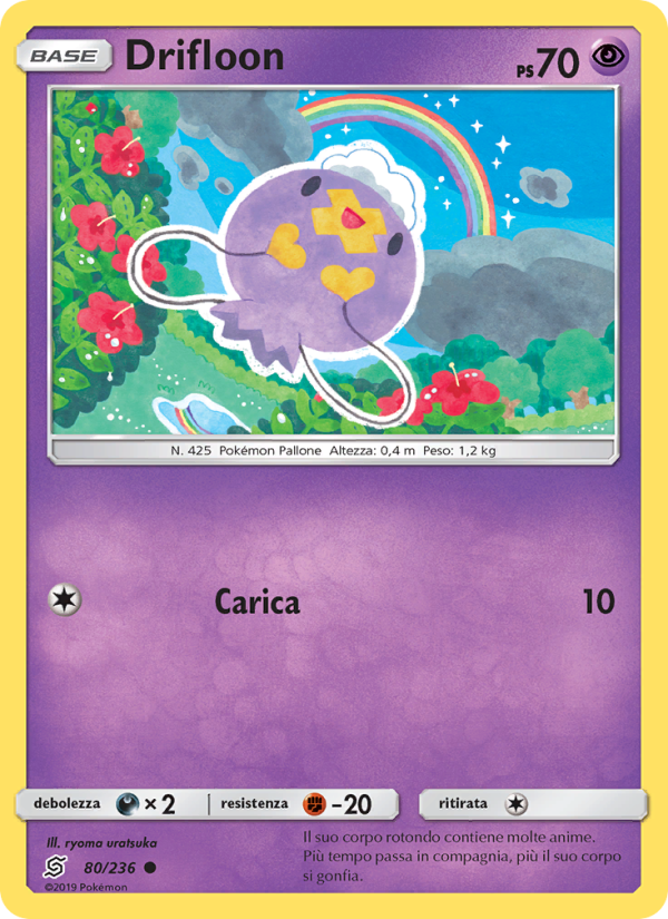 Drifloon 080/258 — Unified Minds (Italian Pokémon TCG card)