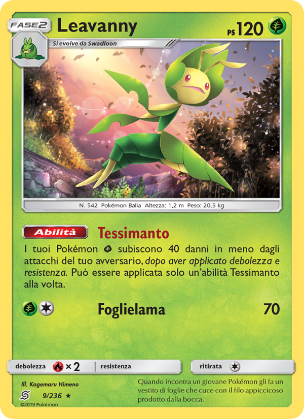 Leavanny 009/258 — Unified Minds (Italian Pokémon TCG card)