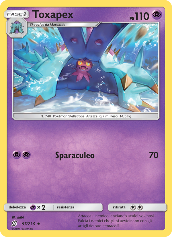 Toxapex 097/258 — Unified Minds (Italian Pokémon TCG card)