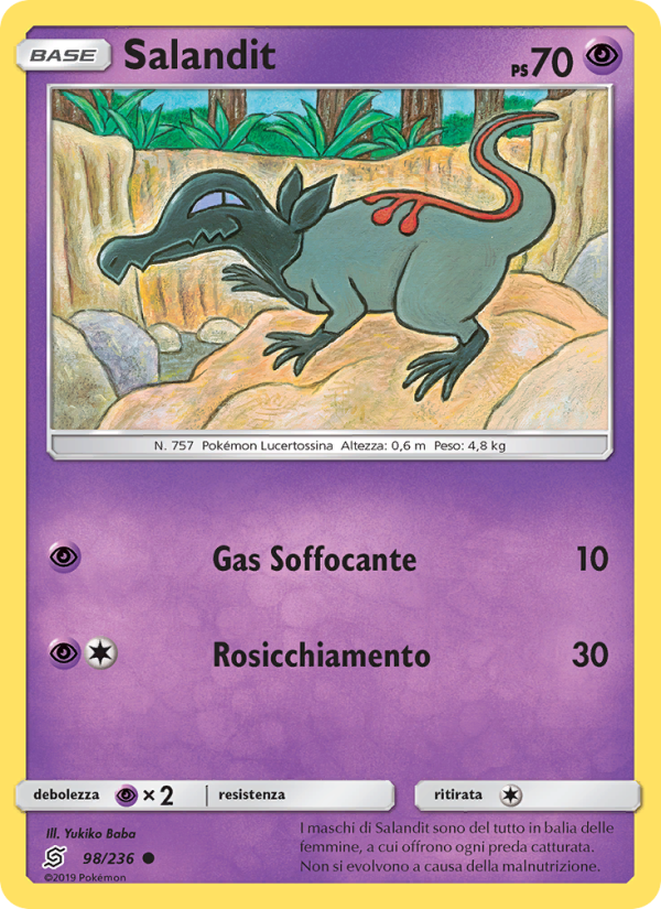 Salandit 098/258 — Unified Minds (Italian Pokémon TCG card)