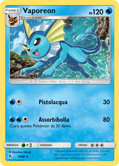 Vaporeon 018 — Destino Sfuggente (Italian Pokémon TCG card)