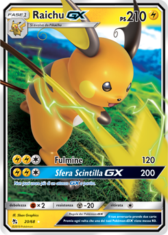 Raichu-GX 020 — Destino Sfuggente (Italian Pokémon TCG card)