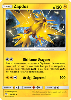 Zapdos 024 — Destino Sfuggente (Italian Pokémon TCG card)
