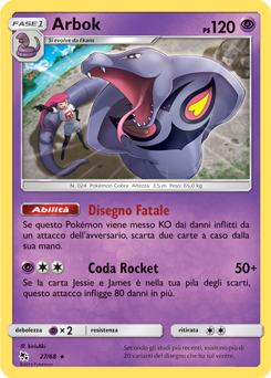 Arbok 027 — Destino Sfuggente (Italian Pokémon TCG card)
