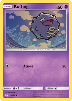 Koffing 028 — Destino Sfuggente (Italian Pokémon TCG card)