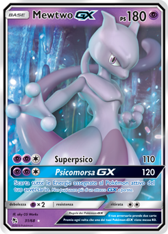 Mewtwo-GX 031 — Destino Sfuggente (Italian Pokémon TCG card)