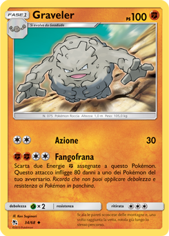 Graveler 034 — Destino Sfuggente (Italian Pokémon TCG card)