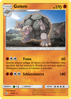 Golem 035 — Destino Sfuggente (Italian Pokémon TCG card)