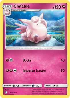 Clefable 040 — Destino Sfuggente (Italian Pokémon TCG card)