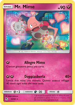 Mr. Mime 043 — Destino Sfuggente (Italian Pokémon TCG card)