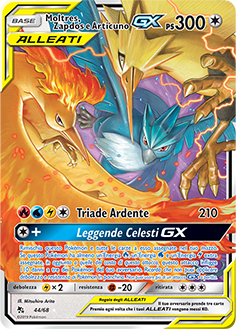 Moltres & Zapdos & Articuno-GX 044 — Destino Sfuggente (Italian Pokémon TCG card)