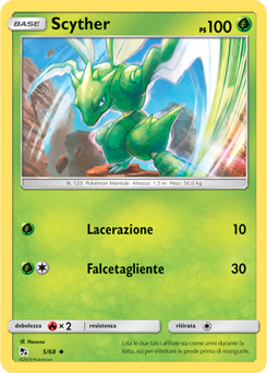 Scyther 005 — Destino Sfuggente (Italian Pokémon TCG card)