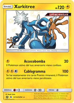 Xurkitree SV14/SV94 — Destino Sfuggente (Italian Pokémon TCG card)