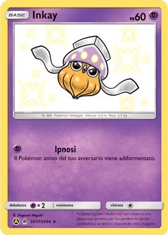 Inkay SV17/SV94 — Destino Sfuggente (Italian Pokémon TCG card)
