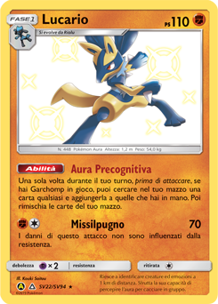 Lucario SV22/SV94 — Destino Sfuggente (Italian Pokémon TCG card)