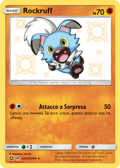 Rockruff SV23/SV94 — Destino Sfuggente (Italian Pokémon TCG card)
