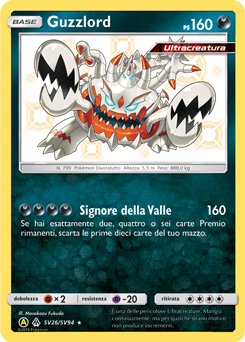 Guzzlord SV26/SV94 — Destino Sfuggente (Italian Pokémon TCG card)