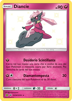 Diancie SV36/SV94 — Destino Sfuggente (Italian Pokémon TCG card)