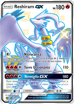 Reshiram-GX SV51/SV94 — Destino Sfuggente (Italian Pokémon TCG card)