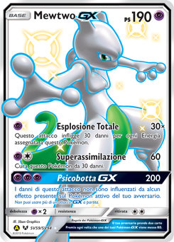 Mewtwo-GX SV59/SV94 — Destino Sfuggente (Italian Pokémon TCG card)
